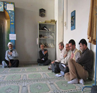 خمام - برگزاری مراسم شهادت امام محمدباقر (ع) در نمازخانه‌ی آموزش و پرورش خمام