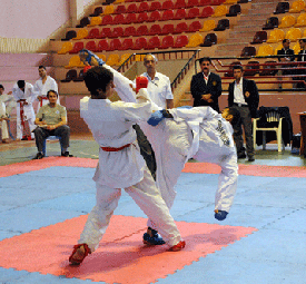 خمام - افتخار آفرینی تیم کاراته خمام در مسابقات قهرمانی کاراته کشور