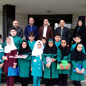 دیدار دانش‌‌آموزان مجتمع سردار جنگل و خاتم (ص) با شهردار خمام