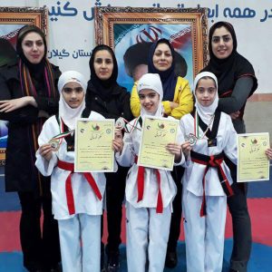 خمام - دختران تکواندوکار خمام به ۲ مدال طلا و ۲ نقره در مسابقات استانی دست یافتند