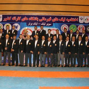 خمام - داور خمامی به قضاوت رقابت‌های سوپر لیگ و لیگ برتر امید کاراته کشور پرداخت