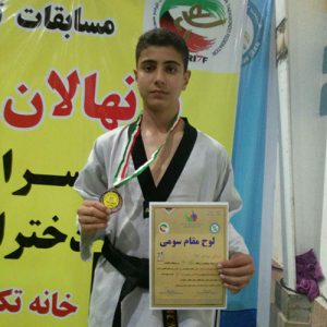 خمام - محمدحسن احمدی به مدال برنز رقابت‌های تکواندو نونهالان استان گیلان دست یافت