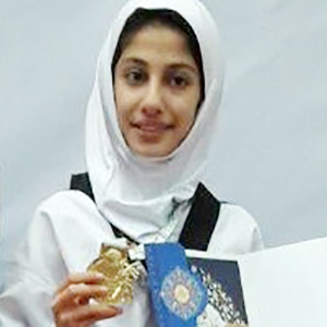خمام - فاطمه نوروزی در رقابت‌های تکواندوی المپیاد استعدادهای برتر ورزشی کشور به مدال طلا دست یافت