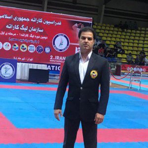خمام - قضاوت علیرضا نوروزی در دومین دوره لیگ کاراته‌وان