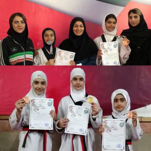 خمام - درخشش دختران خردسال خمامی در رقابت‌های استانی تکواندو