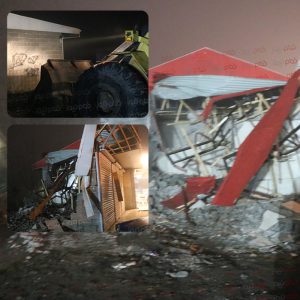 خمام - ۳ باب مغازه در محدوده راسته‌کنار تخریب شد
