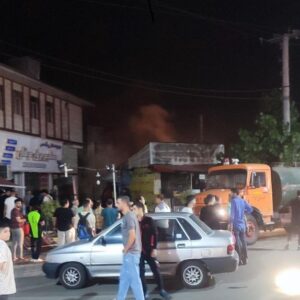 خمام - حریق یک‌باب مغازه در مرکز شهر مهار شد