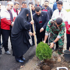 خمام - پویش «نهال‌کاری در سایه مادر» برگزار شد